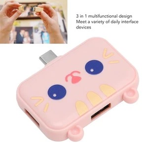 (Pink)3 In 1 Type C Hub Safe Multifunctional Heat Dissipation 3 In 1 Type C Hub - Afbeelding 1 van 12