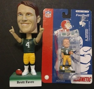 BRETT FARVE BOBBLE HEAD UPPER DECK AND FOREVER MAGNETIC BOBBLEHEAD GB PACKERS - Picture 1 of 12
