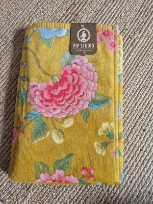 NEU Pip Studio Good Evening Yellow Gelb Duschtuch Handtuch 70x140 Cm Blumen - Bild 1 von 4