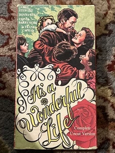 Vintage Frank Capra's "It's a Wonderful Life" Black and White VHS Tape - Picture 1 of 1