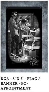DGA HOMIES BANNERS FRESH CUT APPOINTMENT 3' x 5' NEW BANNER FLAG BARBER LOWRIDER - Picture 1 of 2