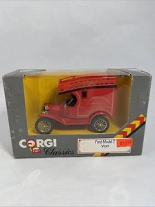 CORGI CLASSIC Kalamazoo Fire Dept Ford Model T Van With Roof rack 865/3 1986 - Picture 1 of 7