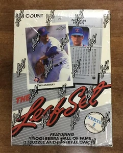 1990 Leaf Series 1 Baseball Factory Sealed 36 Pack Box Nolan Ryan Front - Picture 1 of 5