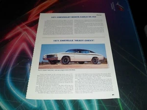 1971 Chevrolet Monte Carlo SS 454 Chevelle Heavy Chevy & Chevelle SS 454 - Imagen 1 de 2