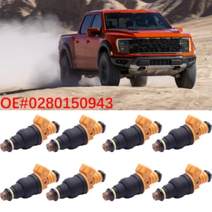 Juego de 8 inyectores de combustible de actualización de camioneta para F150 4.6 5.0 5.4 5.8 OE # 0280150943 - Imagen 1 de 12