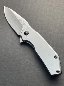 Kershaw 1375 Valve Framelock Assisted Opening Gray Pocket Folding Knife - Picture 1 of 20