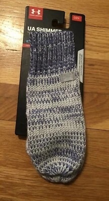 Guantes Under Armour Niñas UA Brillo Tejido Mitones Juveniles OSFA Púrpura Glaciar Nuevos con Etiquetas Foto 1 de 3