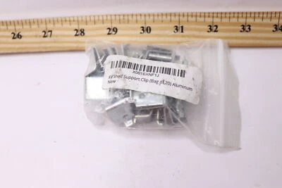 (20-Pk) Knape and Vogt Shelf Support Clip Silver Aluminum 8.6" x 4.6" x 0.9" 256