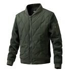 Mens Autumn And Winter Stand Collar Hooded Jacket With Round Pattern Patchwork