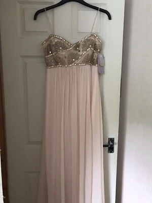 js collections  Dress With Embellished Bust. Blush. Size 6 Tags On - Image 1 of 3