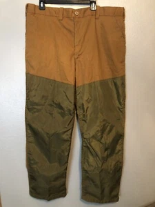 Vintage Saftbak Deluxe Canvas Hunting Pants Brush Guard Brown Heavy USA Upland - Picture 1 of 12
