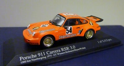 Minichamps 1:43-Porsche 911 Carrera RSR 3.0-1000km Nuerburgring 1975-GT Winner - Immagine 1 di 4