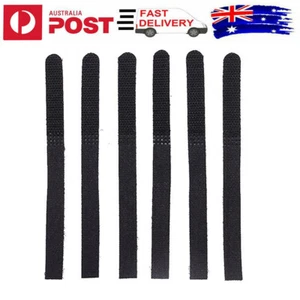 100x Reusable Nylon Hook Loop Cable Cord Ties Tidy Straps PC TV Organiser Black - Afbeelding 1 van 7