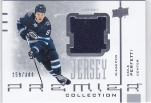 2021/22 UD PREMIER..COLE PERFETTI..20TH ANNIVERSARY..ROOKIE JERSEY../300..JETS - Picture 1 of 1