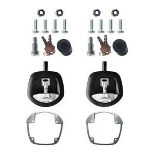 2pcs Whale Tail Lock/Compression Lock Black w/ Chrome Handle Trailer Ute Toolbox - Picture 1 of 11