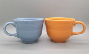 2 Vintage Retired Homer Laughlin Fiestaware Persimmon Coffee Tea Mugs Cups - Picture 1 of 9