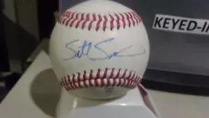 Seth Smith Rockies/A's Signed OLB Baseball COA - Picture 1 of 1