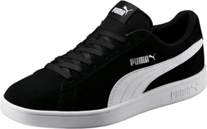 Puma Smash V2 Low Suede Trainers Black/White (BRAND NEW) Free Delivery ✅📦 - Picture 1 of 5