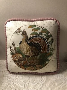 Rüschen Auerhuhn Vintage Handarbeit Deko 7 1/2 Zoll Quadrat Kissen Verschieden!!! - Bild 1 von 9