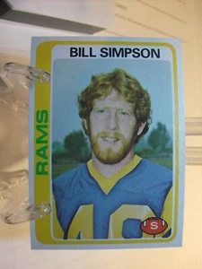 Tarjeta de fútbol americano Topps #209 1978 de Bill Simpson (81440) - Imagen 1 de 2