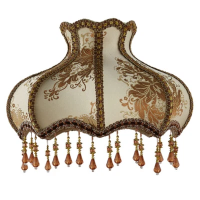 Retro European Lamp Shades Fringe Crystal Light Shades Romantic Table Lamp Decor - Image 1 of 4