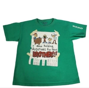 Boys Green Graphic Tee Now Holding Auditions For A New Brother!! Size XL 14 - 16 - Picture 1 of 5