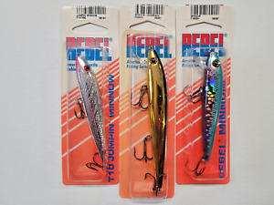 3 REBEL MINNOW LURES BASS Fishing Lures NEW FREE SHIPPING Lot1