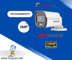 Hikvision 2MP ColorVU Bullet Camera DS-2CE10DF0T-F, 2.8mm Lens, WDR, IP67 - Picture 1 of 1