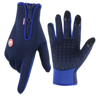 Winter Thermal Ski Bike Gloves Waterproof Touchscreen Warm Mittens For Women Men - Image 1 of 4