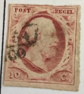 Netherlands 10 Cents William III Stamp - Picture 1 of 1