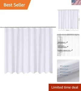 Extra Wide 108x72 Shower Curtain Liner - Hotel Quality & Water Repellent - Picture 1 of 8