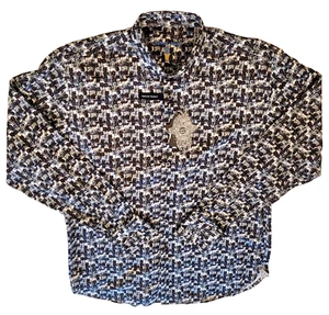 Camisa Visconti Negra Para Hombre Mangas Largas Talla L Nueva con Etiquetas AQ0398 - Imagen 1 de 11