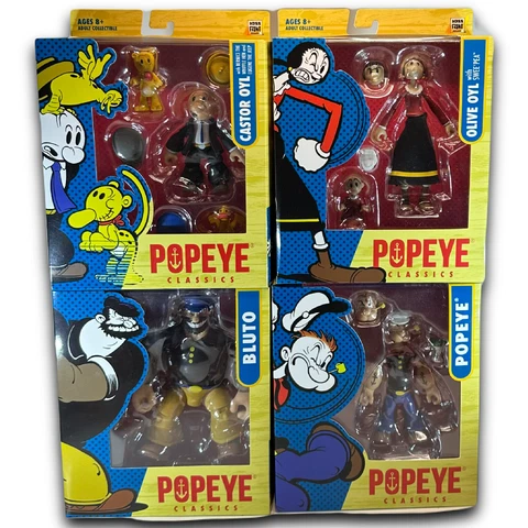 Boss Fight Studio Popeye Classics Wave 1 POPEYE BLUTO OLIVE OYL CASTOR OYL Set Cover