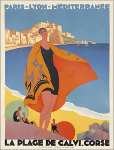 Vintage Paris Lyon France Travel Poster Reproduction Metal Sign FREE SHIPPING - Picture 1 of 1