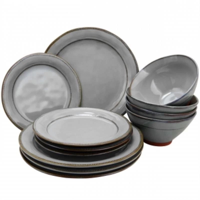 Gibson Elite Terranea 12 Piece Dinnerware Set In Grey - Image 1 of 1
