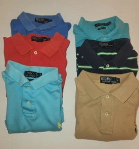 Ralph Lauren 6 Lot Shirt Polo Mens Large Short Sleeve Shirts - Picture 1 of 4
