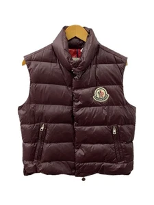 Moncler Down Vest Nylon Purple Size 2 Shoulder Stain Condition #EG CAA - Picture 1 of 4
