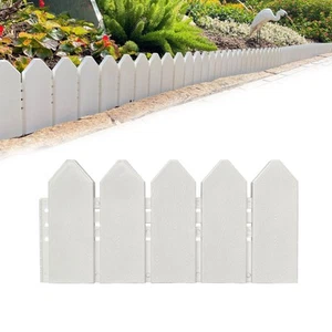 Garden Edging Border Kit 6.7 in Tall Decorative Double-Sided Wood-Look Fence ... - Picture 1 of 7