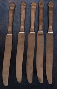 Vintage Silver-Plated Set of 5 Oneida Community KING CEDRIC Dinner Knives - Picture 1 of 5