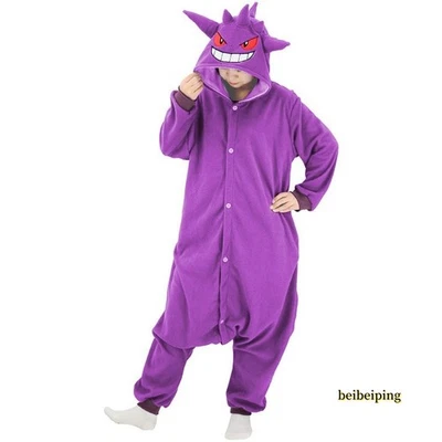 Gengar Body Pijama Adulto Pareja Anime Realizar Dibujos Animados Disfraz Hombres Niños Foto 1 de 4