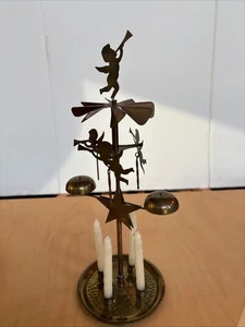 Vintage Swedish Angel Party Chimes Brass Christmas Candle Bells - Picture 1 of 6