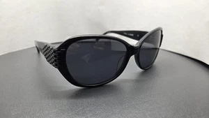 Cole Haan~Black~Woven Design (L.130Mm-Ch 1605) Round Cat Eye Sunglasses~Small - Picture 1 of 9