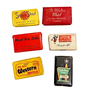 Vintage Motel Hotel Seife Reise kleine Amenity Gast Werbung Sammlerstück Mini - Bild 1 von 14