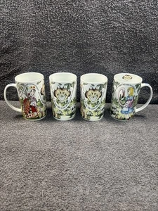 4 x Alice In Wonderland Ceramic Mug Designed By Paul Cardew England - Picture 1 of 18