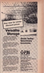 Farm Builder Inc Remington IN Vintage 1983 Print Ad 9"x5" - Picture 1 of 1