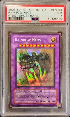 YuGiOh Rainbow Neos (V.2) PTDN-EN044 Ghost Rare Englisch PSA 7 NM 1st - Bild 1 von 2