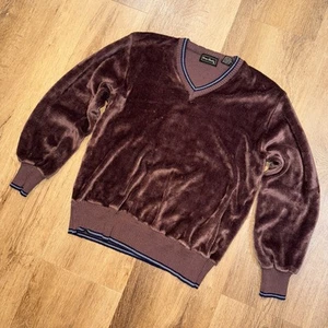 Vintage 70s Pierre Andre Shirt Shiny Terry Cloth Velour Disco Skate Mens Medium - Picture 1 of 14