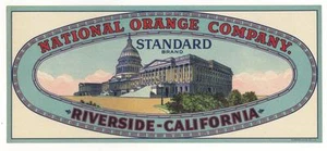 *Original* NATIONAL ORANGE STANDARD #2 Riverside 1/2 Crate Label NOT A COPY!! - Picture 1 of 1