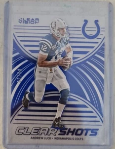 2016 Panini Clear Vision Clear Shots Blau Parallel Einsatz #3 ANDREW LUCK/99 - Bild 1 von 2