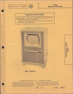 Arvin - TV - Modelo: 15-550KB-UHF - Carpeta de datos fotográficos - 1950 - Imagen 1 de 2